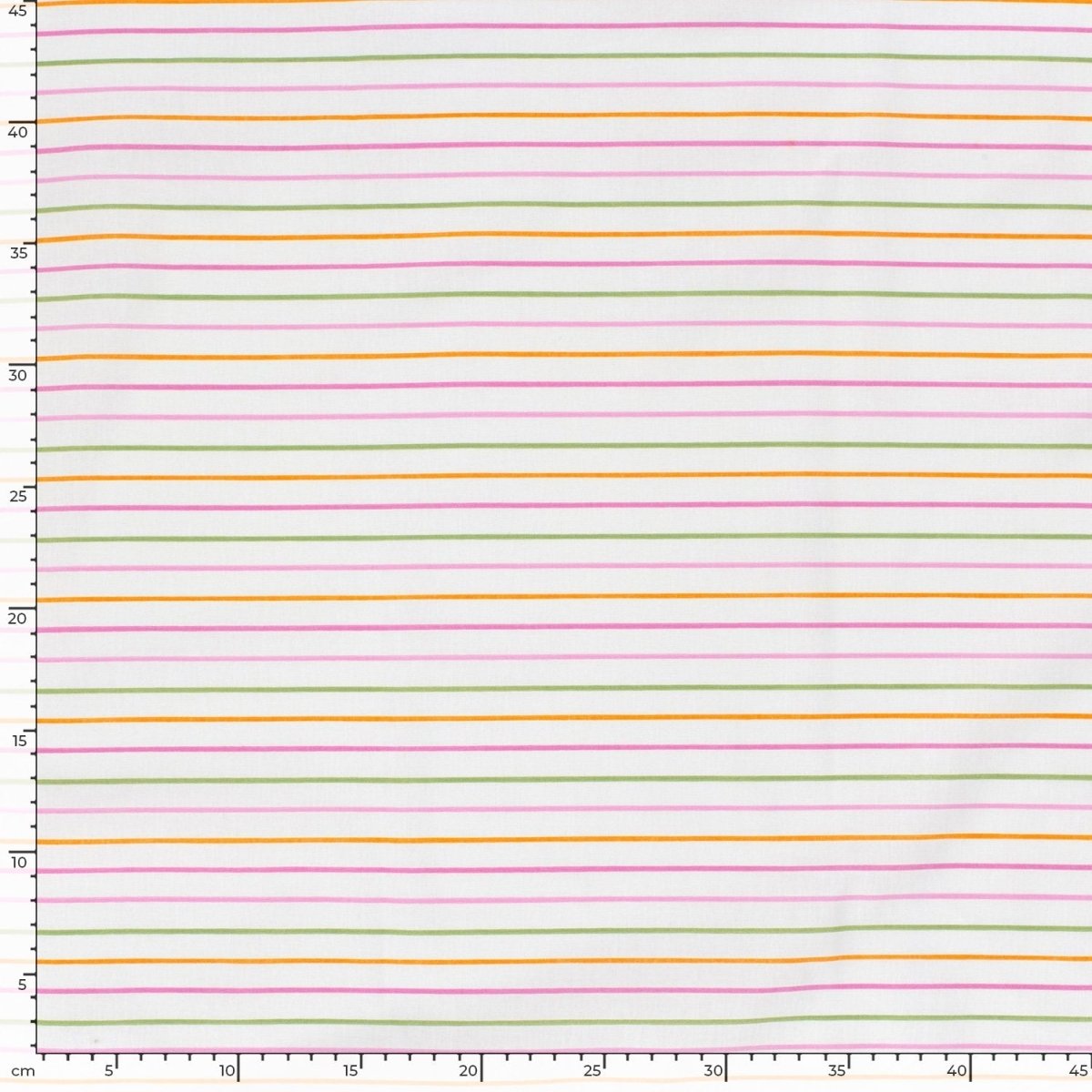 Cotton Poplin Printed Stripes Off - White - Lametru.ro