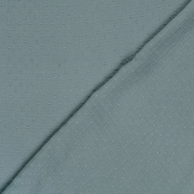 Double Gauze Dobby Dots Indigo