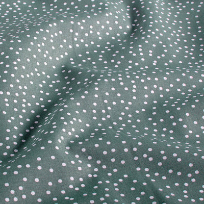 Cotton Poplin Printed Dots Steel Blue