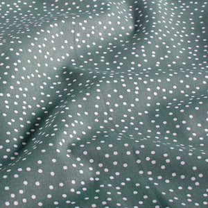 Cotton Poplin Printed Dots Steel Blue