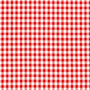 Cotton Poplin Gingham Red 5 mm