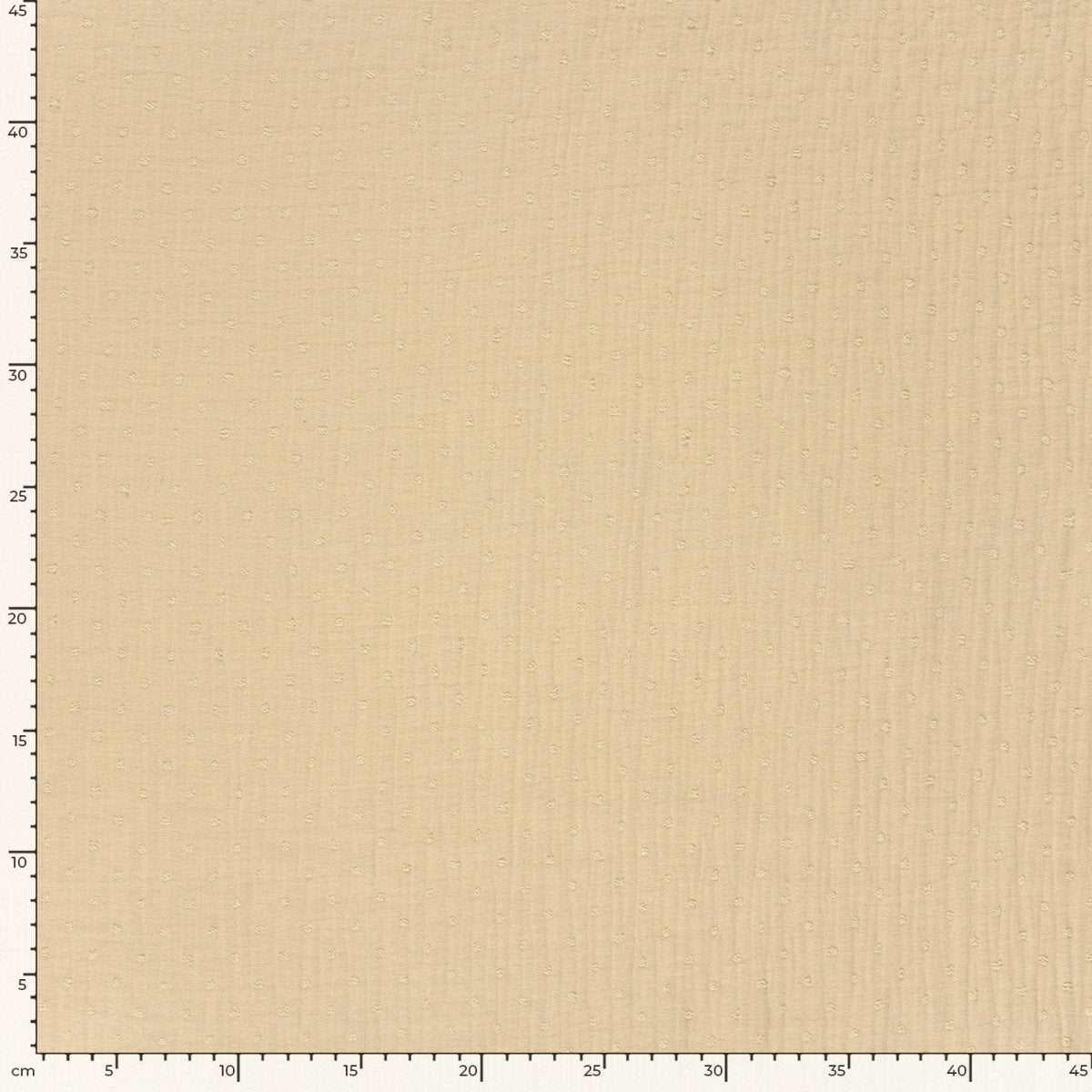 Double Gauze Dobby Dots Beige - Lametru.ro