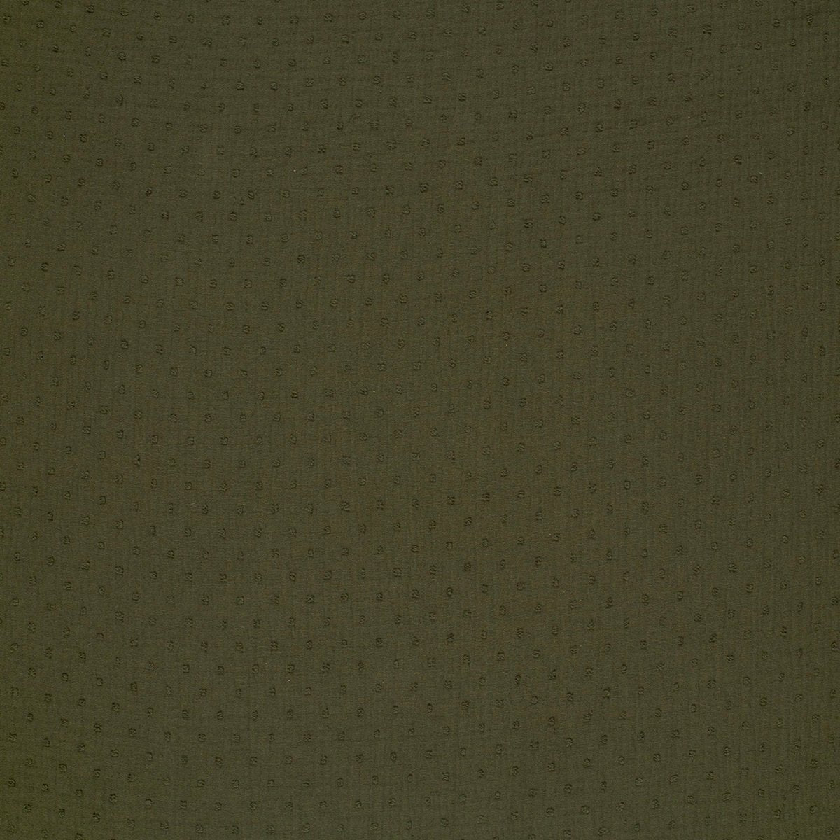 Double Gauze Dobby Dots Khaki Green - Lametru.ro
