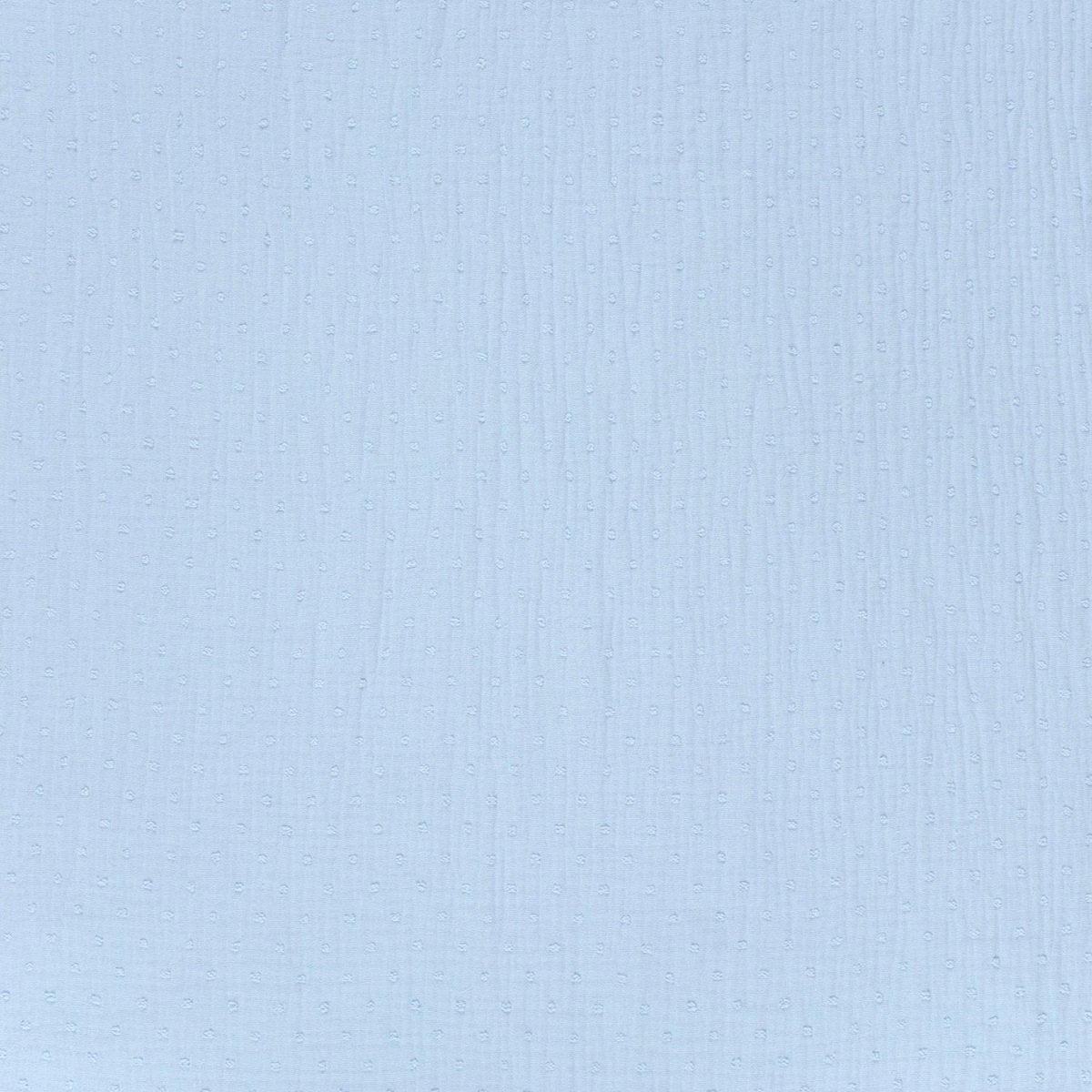 Double Gauze Dobby Dots Light Blue - Lametru.ro