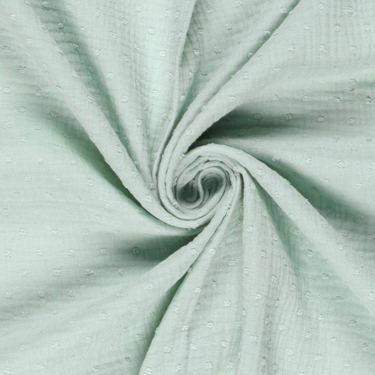 Double Gauze Dobby Dots Mint - Lametru.ro