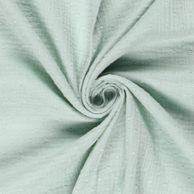 Double Gauze Dobby Dots Mint - Lametru.ro