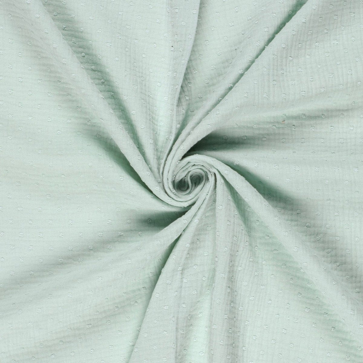 Double Gauze Dobby Dots Mint - Lametru.ro