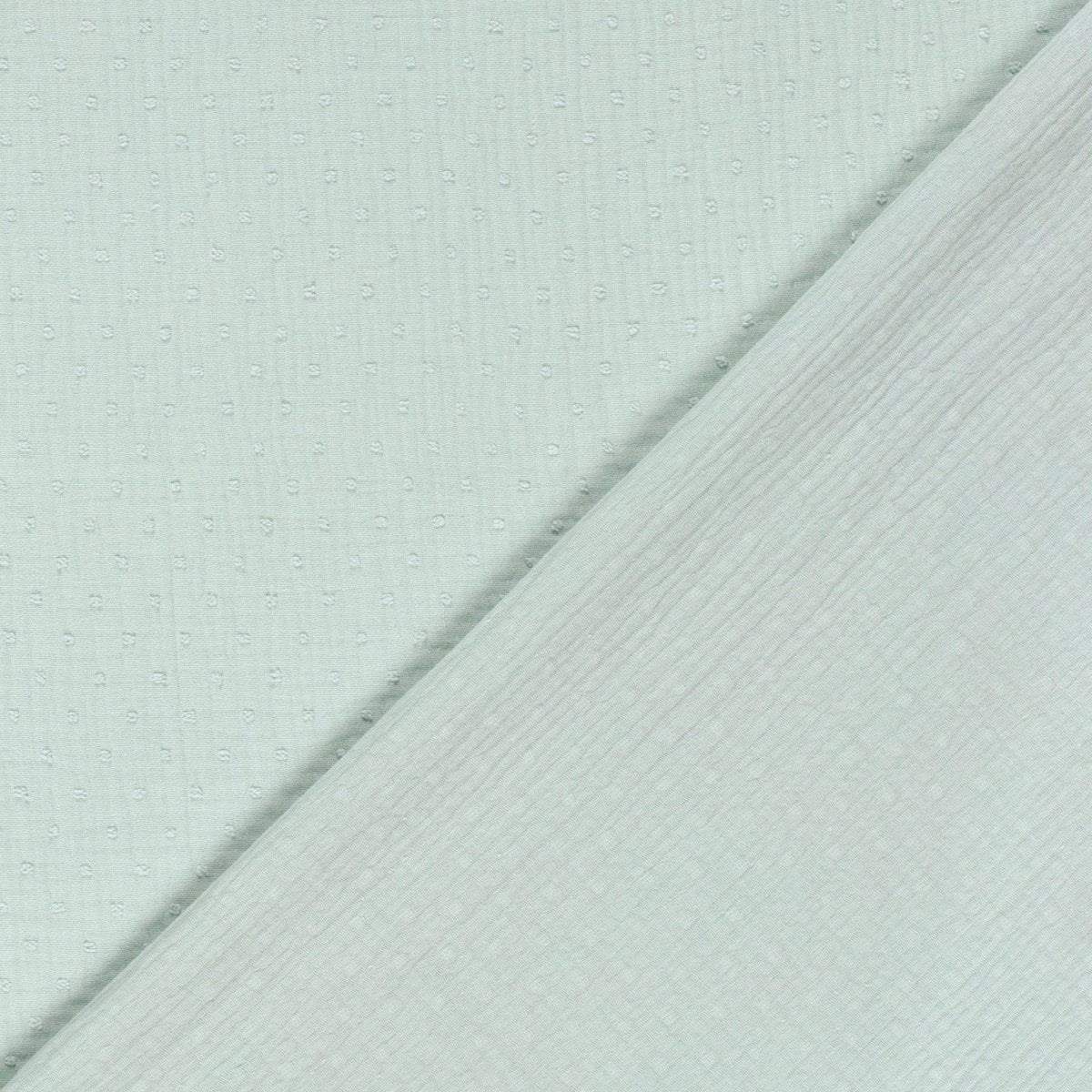 Double Gauze Dobby Dots Mint - Lametru.ro