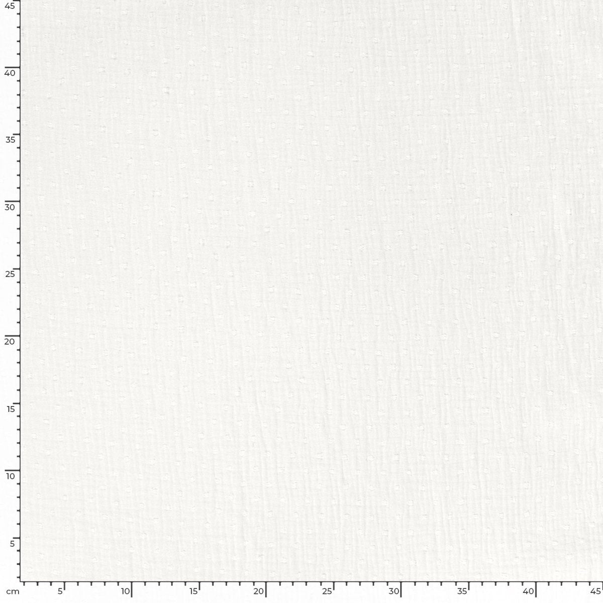 Double Gauze Dobby Dots Off White - Lametru.ro