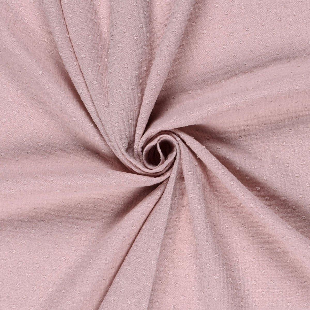 Double Gauze Dobby Dots Pink - Lametru.ro