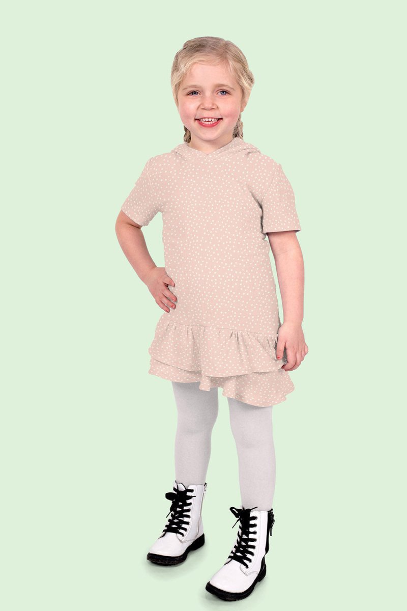 Double Gauze Printed Dots Salmon - Lametru.ro