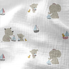 Double Gauze Printed Kidsbay White / Green