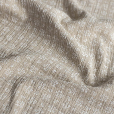 Double Gauze Printed Meesya Linen / Matte White - Lametru.ro