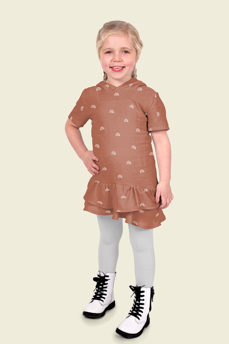 Double Gauze Printed Rainbow Brique - Lametru.ro