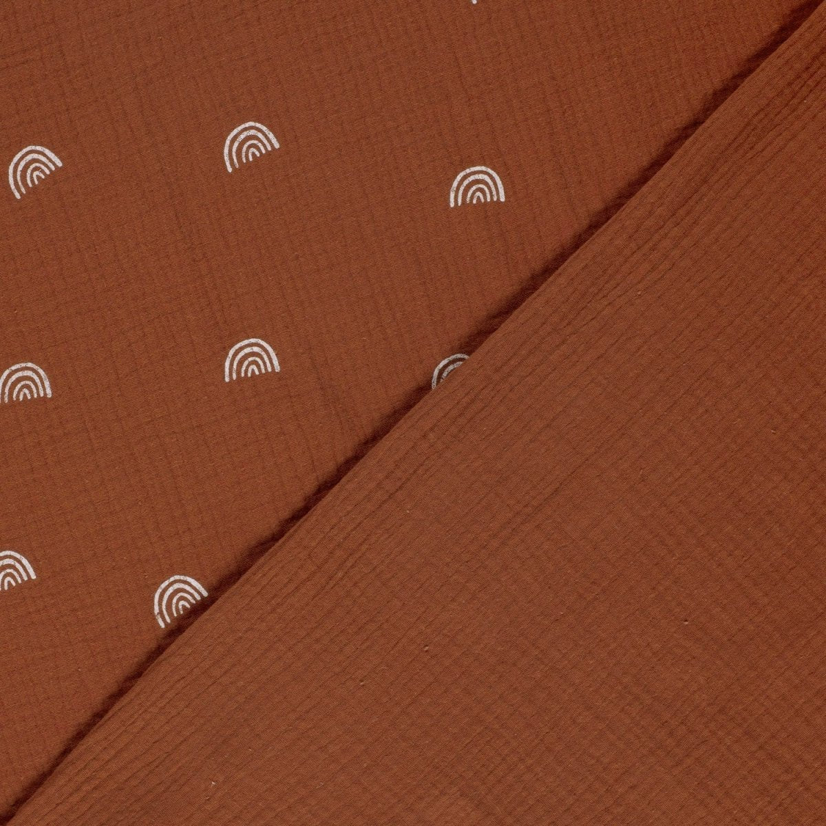 Double Gauze Printed Rainbow Brique - Lametru.ro