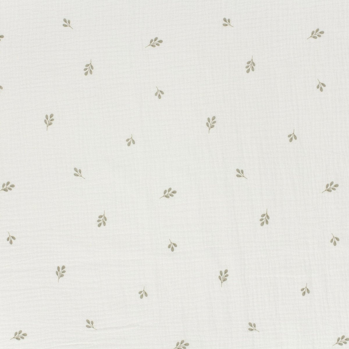 Double Gauze Printed Twigs Off White - Lametru.ro