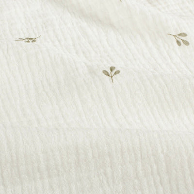 Double Gauze Printed Twigs Off White - Lametru.ro