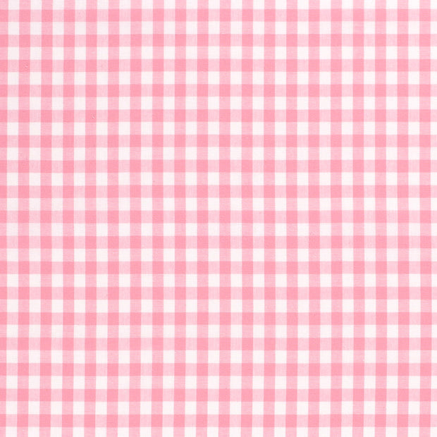 Cotton Poplin Gingham Pink 5 mm