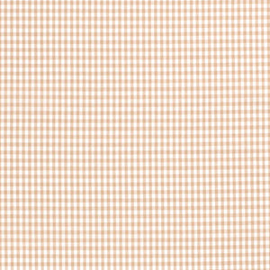 Cotton Poplin Gingham Camel 2.7 mm