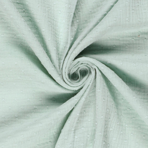 Double Gauze Dobby Dots Mint