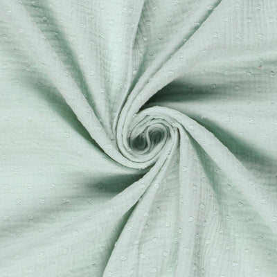 Double Gauze Dobby Dots Mint