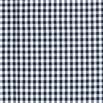 Cotton Poplin Gingham Navy 5 mm
