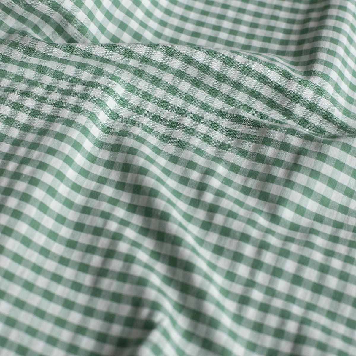 Seersucker Cotton Eli Off - White / Green - Lametru.ro